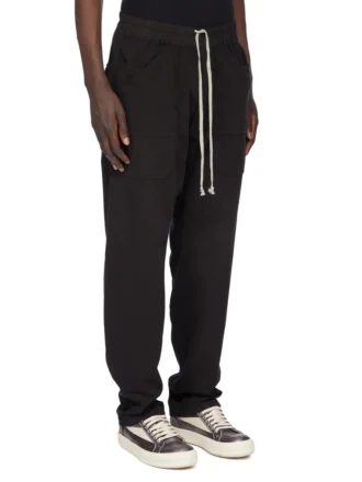 DRKSHDW FW25 CONCORDIANS CLASSIC CARGO DRAWSTRING IN BLACK COMPACT HEAVY JERSEY DU02E7370RIG-09 DRKSHDW FW25 CONCORDIANS CLASSIC CARGO DRAWSTRING IN BLACK COMPACT HEAVY JERSEY DU02E7370RIG-09