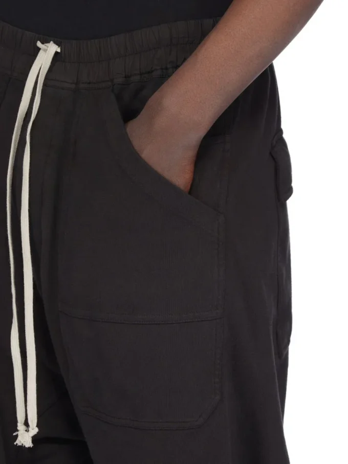 DRKSHDW FW25 CONCORDIANS CLASSIC CARGO DRAWSTRING IN BLACK COMPACT HEAVY JERSEY DU02E7370RIG-09 DRKSHDW FW25 CONCORDIANS CLASSIC CARGO DRAWSTRING IN BLACK COMPACT HEAVY JERSEY DU02E7370RIG-09