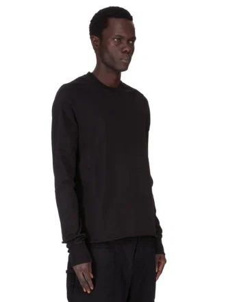 DRKSHDW FW25 CONCORDIANS CREWNECK SWEAT IN BLACK COMPACT HEAVY JERSEY. DU02E7279RIGP-09 DRKSHDW FW25 CONCORDIANS CREWNECK SWEAT IN BLACK COMPACT HEAVY JERSEY. DU02E7279RIGP-09