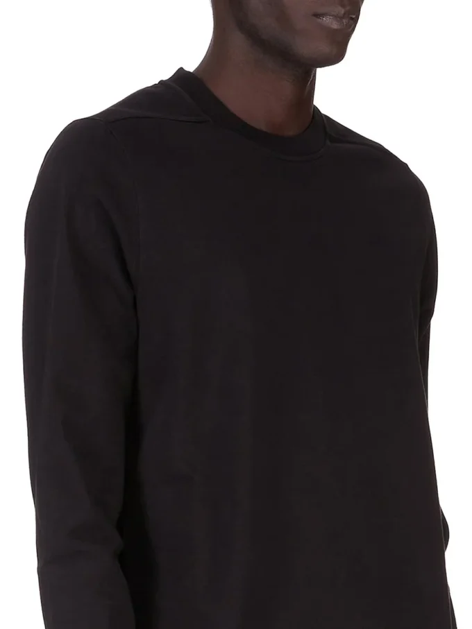 DRKSHDW FW25 CONCORDIANS CREWNECK SWEAT IN BLACK COMPACT HEAVY JERSEY. DU02E7279RIGP-09 DRKSHDW FW25 CONCORDIANS CREWNECK SWEAT IN BLACK COMPACT HEAVY JERSEY. DU02E7279RIGP-09