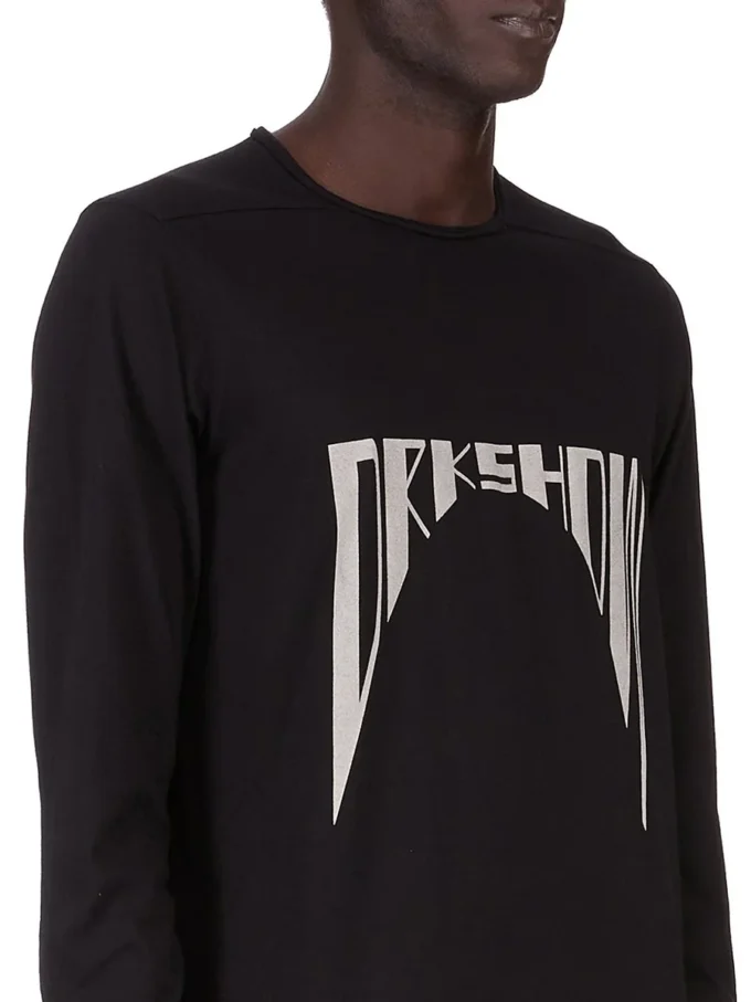 DRKSHDW FW25 CONCORDIANS LEVEL LS T IN BLACK MEDIUM WEIGHT COTTON JERSEY DU02E7260RNEP4-0908 DRKSHDW FW25 CONCORDIANS LEVEL LS T IN BLACK MEDIUM WEIGHT COTTON JERSEY DU02E7260RNEP4-0908