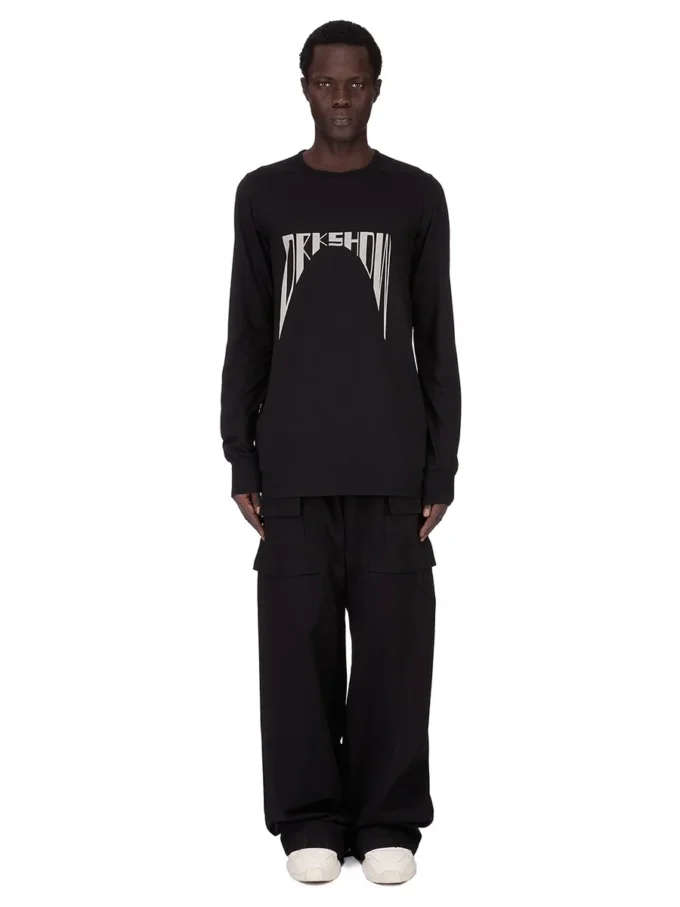 DRKSHDW FW25 CONCORDIANS LEVEL LS T IN BLACK MEDIUM WEIGHT COTTON JERSEY DU02E7260RNEP4-0908 DRKSHDW FW25 CONCORDIANS LEVEL LS T IN BLACK MEDIUM WEIGHT COTTON JERSEY DU02E7260RNEP4-0908