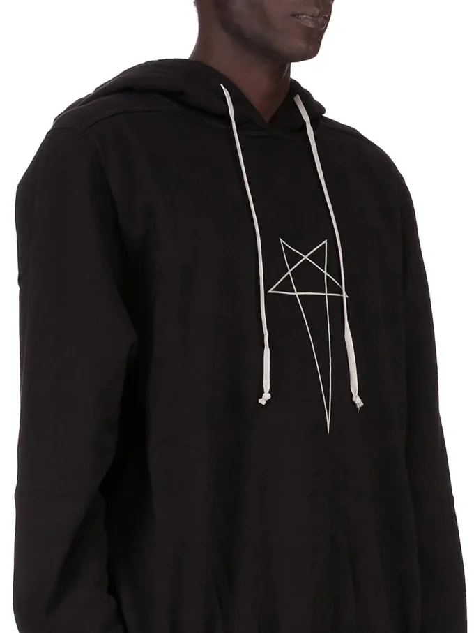 DRKSHDW FW25 CONCORDIANS OVERSIZED HOODIE IN BLACK/PEARL FURKA HEAVY SWEATSHIRT DU02E7262FEP3P-0908 DRKSHDW FW25 CONCORDIANS OVERSIZED HOODIE IN BLACK/PEARL FURKA HEAVY SWEATSHIRT DU02E7262FEP3P-0908