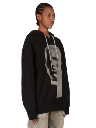 DRKSHDW FW25 CONCORDIANS OVERSIZED HOODIE IN BLACK/PEARL SLUP FELPA DS02E7241FSLP1P-0908