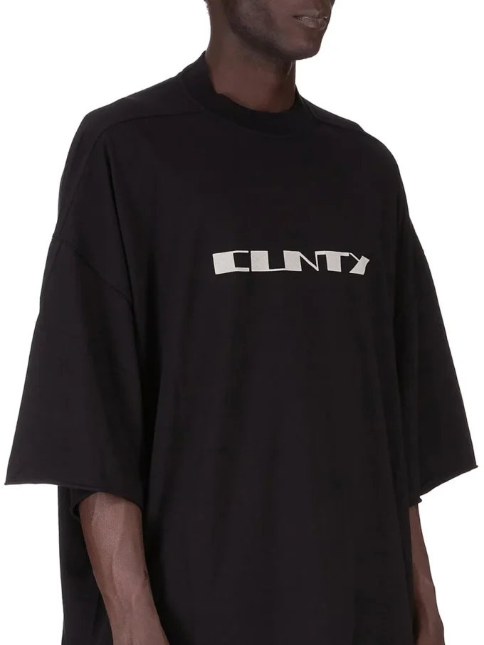 DRKSHDW FW25 CONCORDIANS TOMMY T IN BLACK/PEARL MEDIUM WEIGHT COTTON JERSEY DU02E7259RNEP2-0908 DRKSHDW FW25 CONCORDIANS TOMMY T IN BLACK/PEARL MEDIUM WEIGHT COTTON JERSEY DU02E7259RNEP2-0908