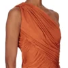 RICK OWENS FW25 CONCORDIANS AMIRA DRESS IN ORANGE SATIN VISCOSE JERSEY. LI02E3526JVS-153 RICK OWENS FW25 CONCORDIANS AMIRA DRESS IN ORANGE SATIN VISCOSE JERSEY. LI02E3526JVS-153