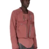 RICK OWENS FW25 CONCORDIANS CARGO JKT IN ROSEWOOD MATTE NYLON. RU02E1762MT-13