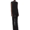 RICK OWENS FW25 CONCORDIANS NOUVEAU GOWN IN BLACK SHEER WOOL JERSEY. RP02E4574JWR-09 RICK OWENS FW25 CONCORDIANS NOUVEAU GOWN IN BLACK SHEER WOOL JERSEY. RP02E4574JWR-09