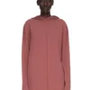 RICK OWENS FW25 CONCORDIANS OVERSIZED HOODIE IN ROSEWOOD LIGHTWEIGHT RASATO KNIT. RP02E4613M-13 RICK OWENS FW25 CONCORDIANS OVERSIZED HOODIE IN ROSEWOOD LIGHTWEIGHT RASATO KNIT. RP02E4613M-13