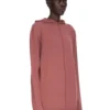 RICK OWENS FW25 CONCORDIANS OVERSIZED HOODIE IN ROSEWOOD LIGHTWEIGHT RASATO KNIT. RP02E4613M-13 RICK OWENS FW25 CONCORDIANS OVERSIZED HOODIE IN ROSEWOOD LIGHTWEIGHT RASATO KNIT. RP02E4613M-13