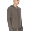 RICK OWENS FW25 CONCORDIANS PRECOLLECTION ZIPPED HOODIE IN DUST LAS PALMAS CASHMERE KNIT. RU02E1666KLWS-34 RICK OWENS FW25 CONCORDIANS PRECOLLECTION ZIPPED HOODIE IN DUST LAS PALMAS CASHMERE KNIT. RU02E1666KLWS-34