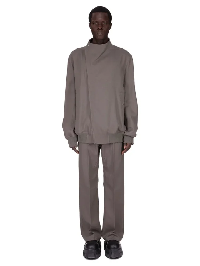 RICK OWENS FW25 CONCORDIANS RUNWAY GETH JEANS IN DUST WOOL DRILL. RU02E1333WD-34