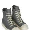 RICK OWENS FW25 CONCORDIANS SNEAKERS IN WASHED INDIGO/MILK/MILK FULL GRAIN COW LEATHER RP02E4890LCO-0611 RICK OWENS FW25 CONCORDIANS SNEAKERS IN WASHED INDIGO/MILK/MILK FULL GRAIN COW LEATHER RP02E4890LCO-0611