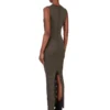RICK OWENS FW25 CONCORDIANS TANK DRESS MOTIVO IN BOSCO LIGHTWEIGHT RASATO KNIT RP02E4676MLK-25 RICK OWENS FW25 CONCORDIANS TANK DRESS MOTIVO IN BOSCO LIGHTWEIGHT RASATO KNIT RP02E4676MLK-25