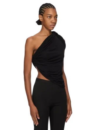 RICK OWENS LILIES FW25 CONCORDIANS ANITA TOP IN VISCOSE CREPE JERSEY LI02E3110RV-09