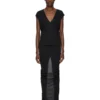 RICK OWENS LILIES FW25 CONCORDIANS EVA SKIRT IN BLACK VISCOSE CREPE JERSEY LI02E3316CVI-09 RICK OWENS LILIES FW25 CONCORDIANS EVA SKIRT IN BLACK VISCOSE CREPE JERSEY LI02E3316CVI-09